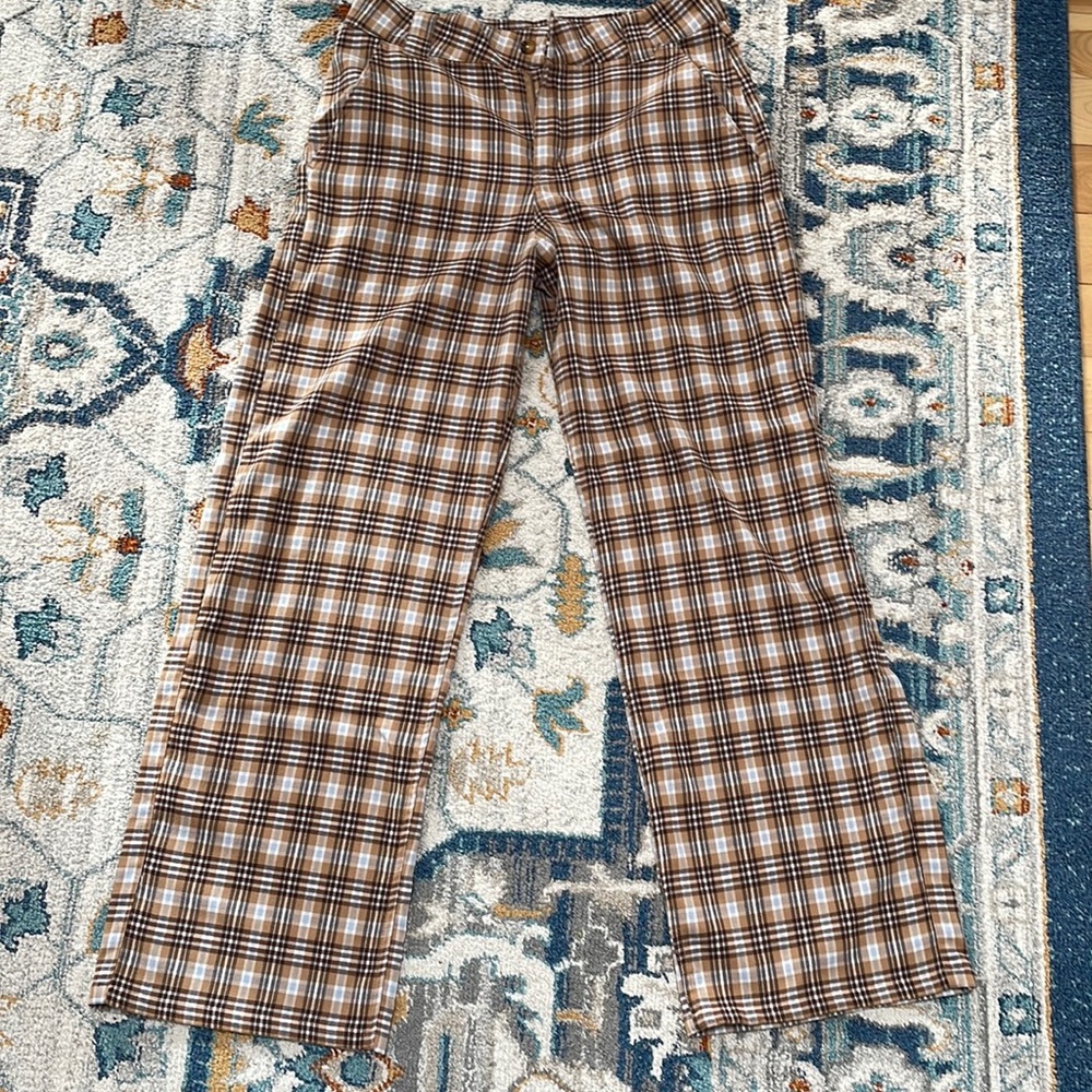 Hollister size 9R plaid pants high waist.